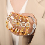 Wholesale of retro-style, fashionable and personalized titanium steel gold-plated and diamond-encrusted World tree clasp bracelet jewelry for women - Image 2