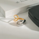 Water-drop titanium steel ring, a niche design for women's ring jewelry that doesn't fade, stainless steel rings - Image 2