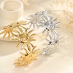 Personalized sun bracelet plated with 18K gold, non-fading titanium steel bracelet, high-end ins jewelry - Image 2