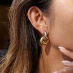 Stainless steel earrings and earrings with a light luxury and high-end feel, and ear loops are niche - Image 2