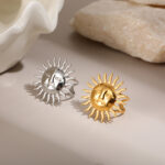 Stylish ins sun ring, titanium steel ring, non-fading open jewelry, personalized accessory - Image 2