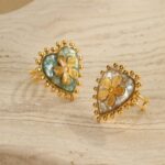 French-style high-end oil-drop titanium steel ring, stainless steel, 18K gold, heart-shaped flower design. - Image 2