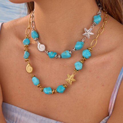 Stainless Steel Y Beaded Necklace, Adjustable Sliding Zircon Long Tassel Clavicle Chain